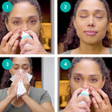 Vicks Sinex Saline Spray buse ultra-fine: pulvérisation douce pour narines sensibles.