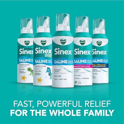 Vicks Sinex Saline Spray eau purifiée: base pure et efficace pour le nez.