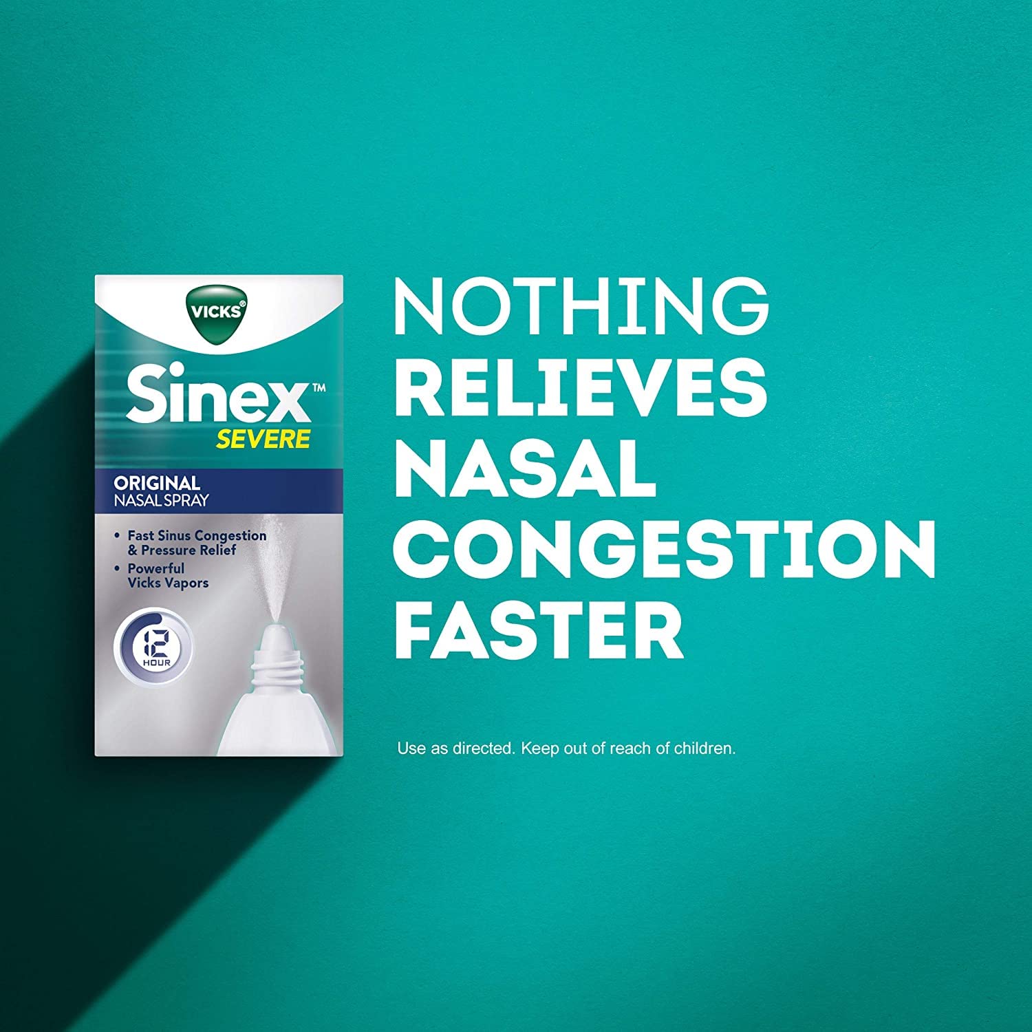Vicks Sinex Severe utilisation rapide au quotidien pour soulager la congestion.