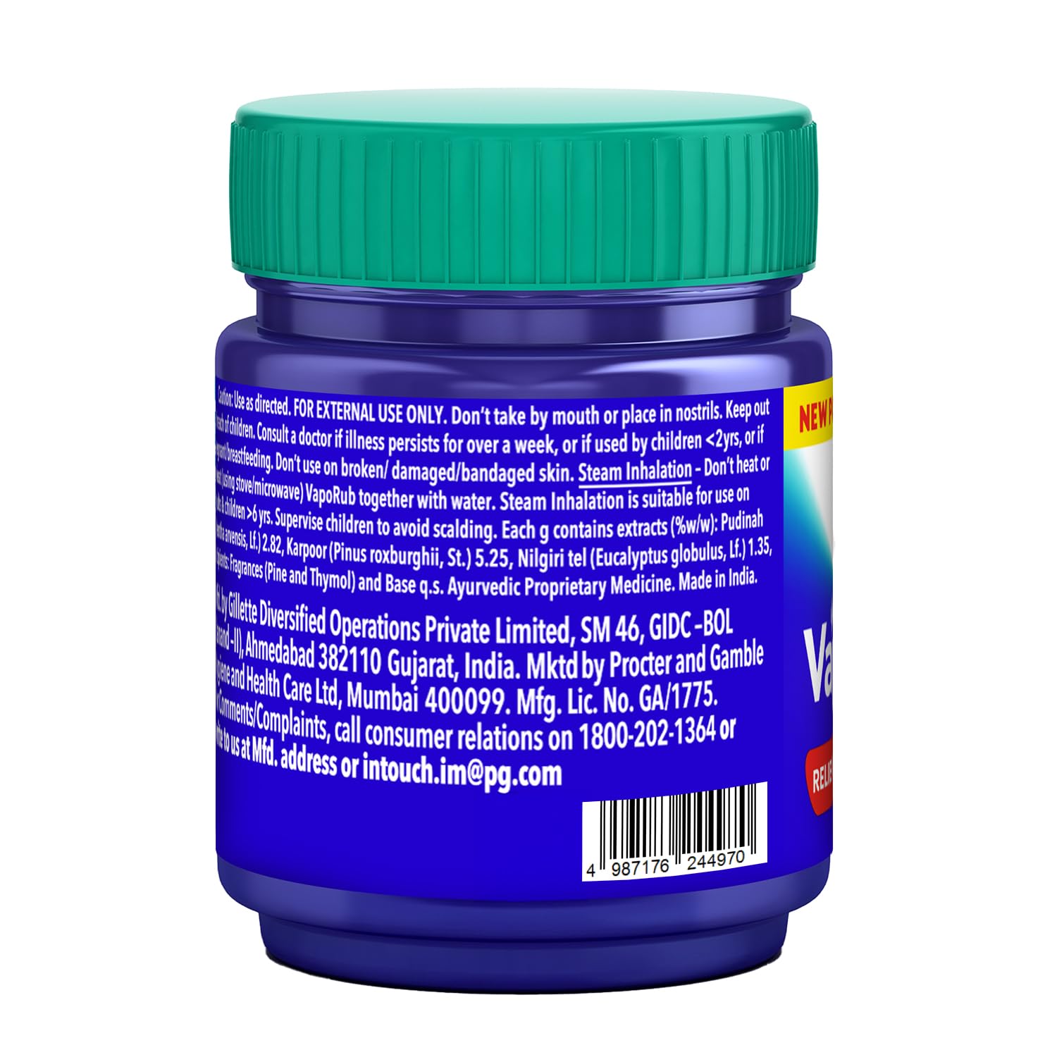 Vicks VapoRub lors d’une inhalation-vapeur pour mieux respirer.