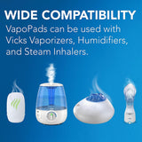 Vicks VapoPads inhalation comfort, diffusion mentholée pendant des heures