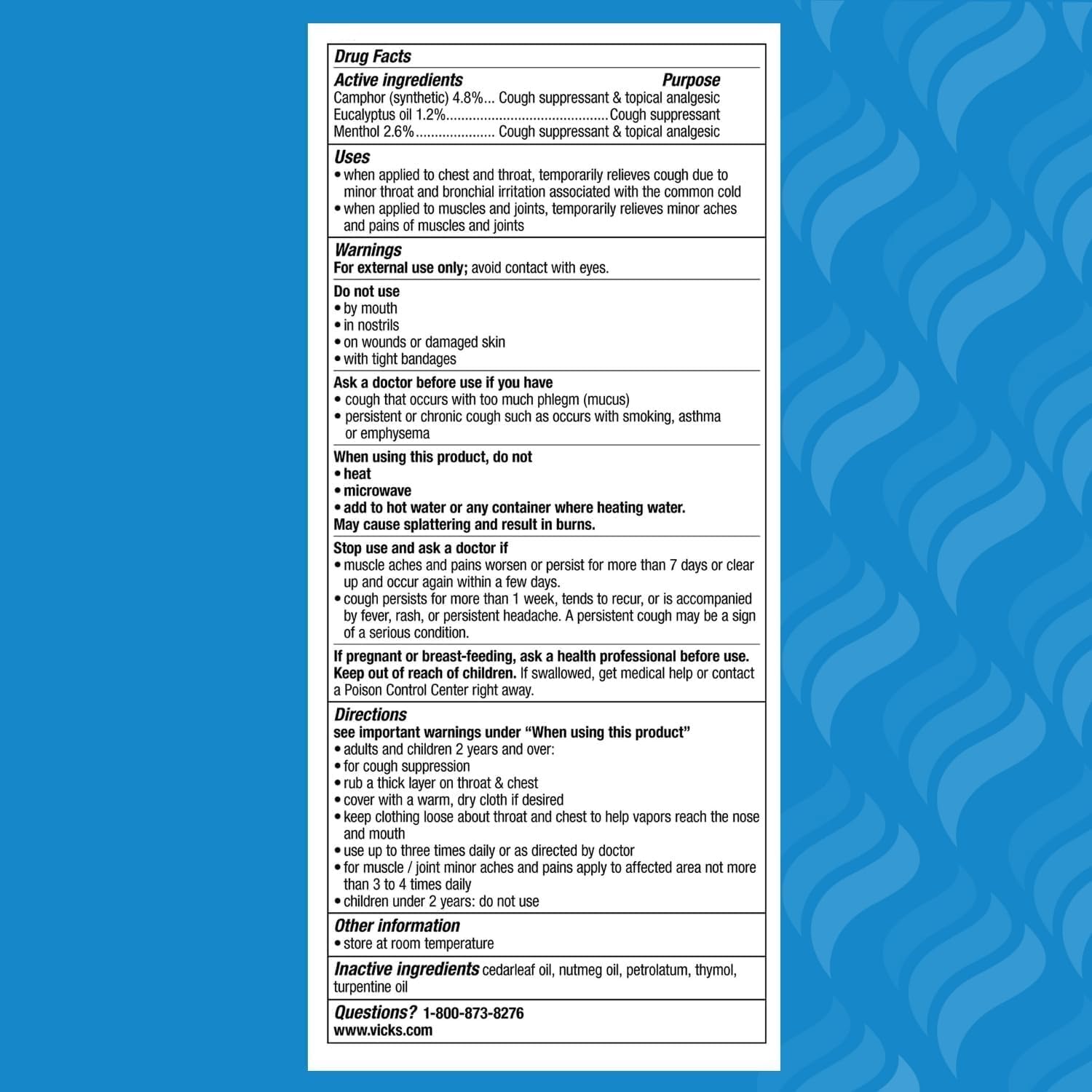 Vicks VapoRub: application sur la poitrine pour le confort nocturne.