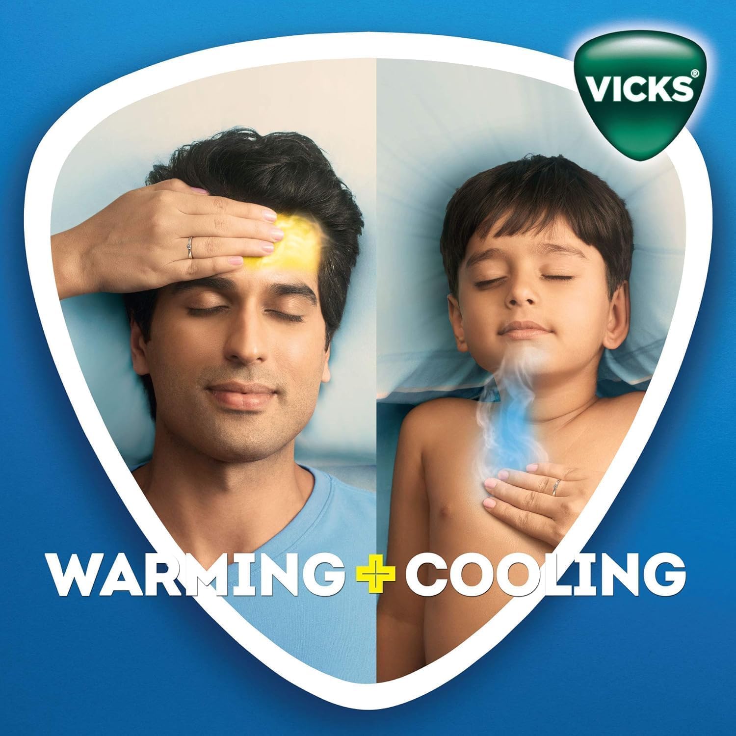 Vicks VapoRub: massage sur les épaules et le torse pour le confort.