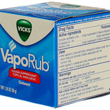 Vicks Vaporub soulage temporairement les symptômes du rhume et de la toux.