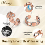 Bague Vicmag cuivre avec aimants cœur, cadeau élégant et discret.