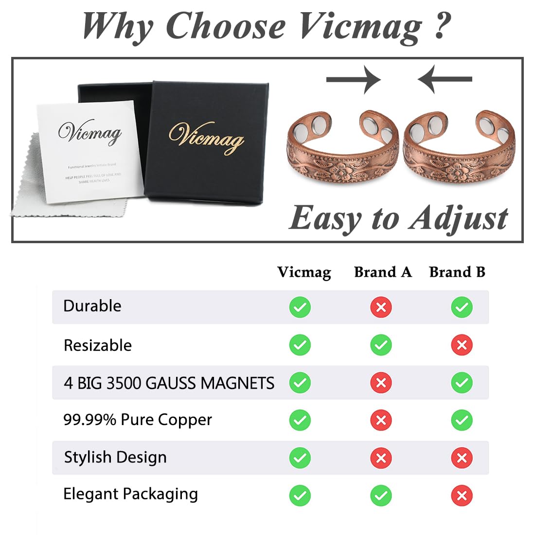 Accessoire chic et magnétique Vicmag, idéal pour compléter une tenue élégante