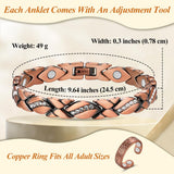 Bracelet cuivre hypoallergénique Vicmag sans nickel, sans plomb.