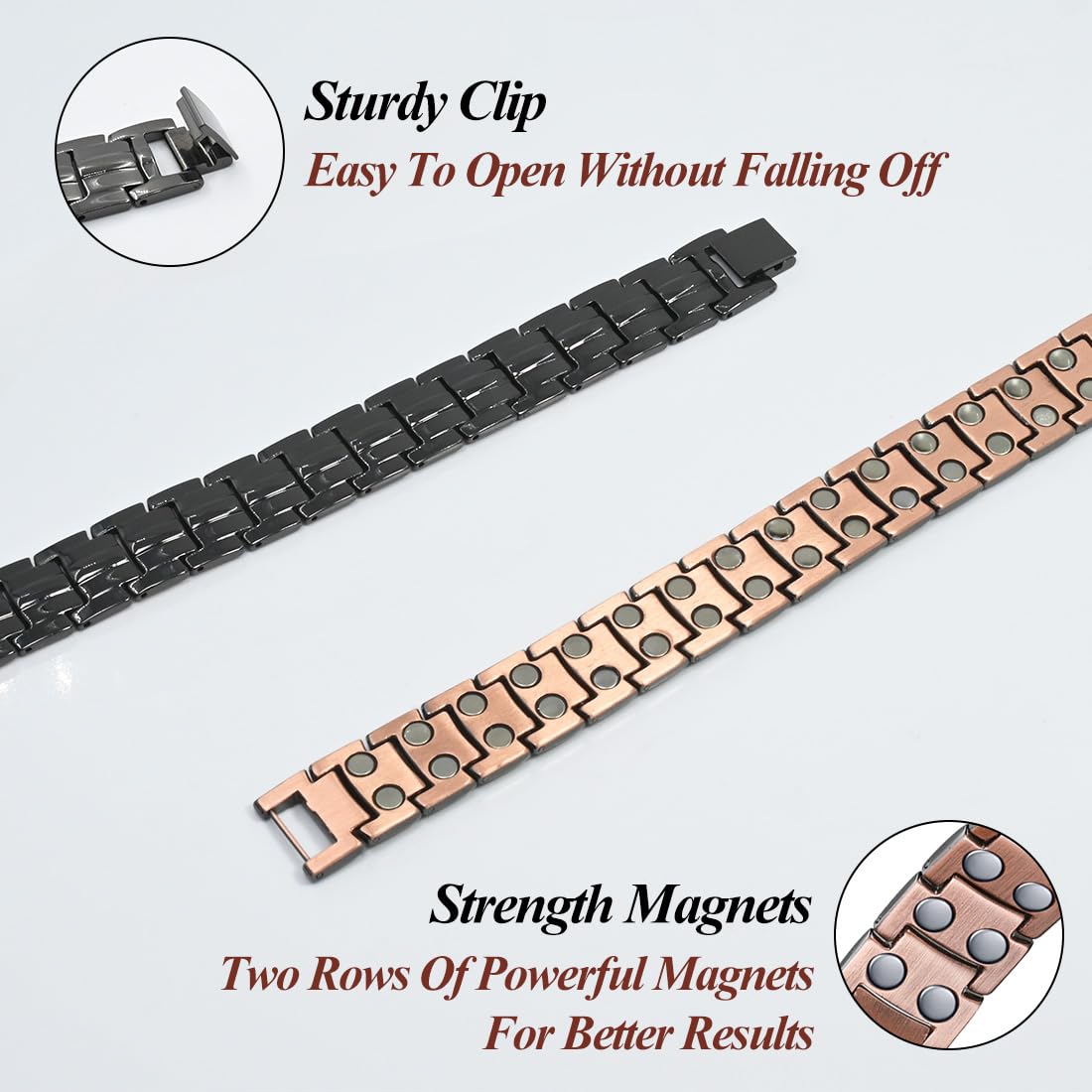 Vicmag bracelet cuivre ajustable – outil de réglage inclus pour domicile.