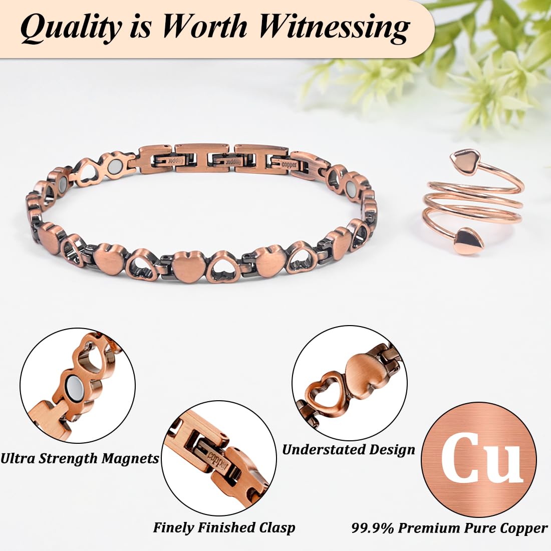 Vicmag bracelet cuivre - coffret cadeau exclusif prêt à offrir.