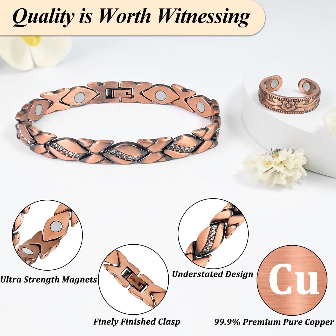 Vicmag bracelet cuivre offert dans boîte cadeau exclusive.