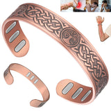 Bracelet Vicmag pour homme en cuivre avec 9x aimants, port quotidien.