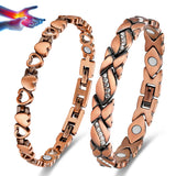 Vicmag bracelet cuivre magnétique au poignet, allure élégante et confort quotidien.