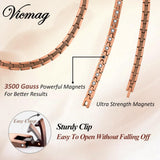Vicmag collier cuivre et anneau assorti – ensemble chic pour toutes occasions.