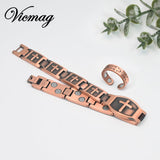 Vue rapprochée du bracelet cuivre Vicmag, assemblage solide et fiable.