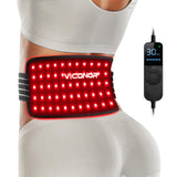 Viconor ceinture-lumière rouge 660nm appliquée sur l'avant pour revitaliser la peau et stimuler la circulation.