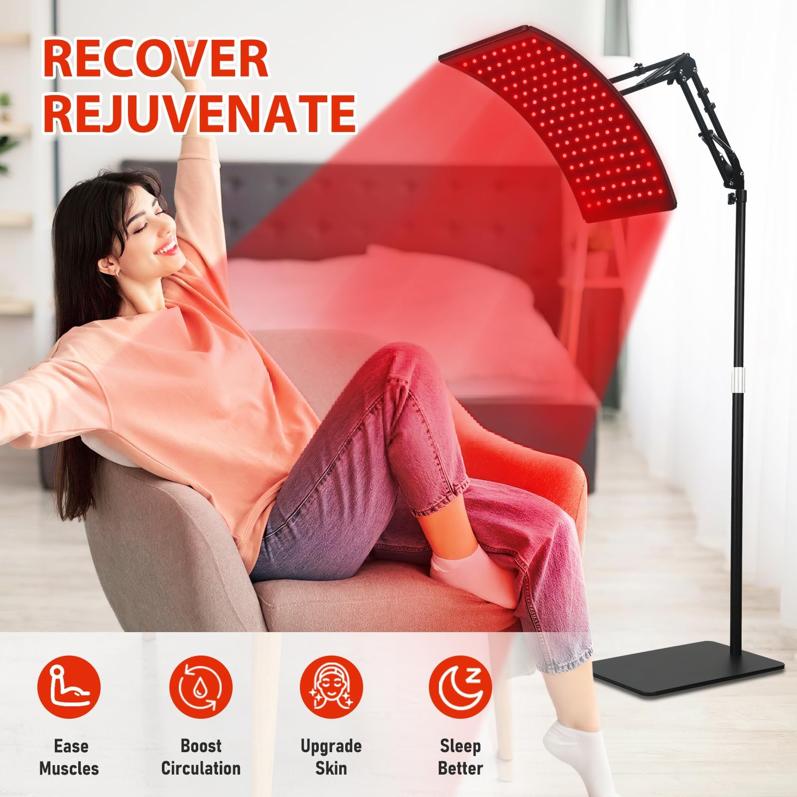 Support reglable inclus avec la lampe Viconor pour ajustement facile