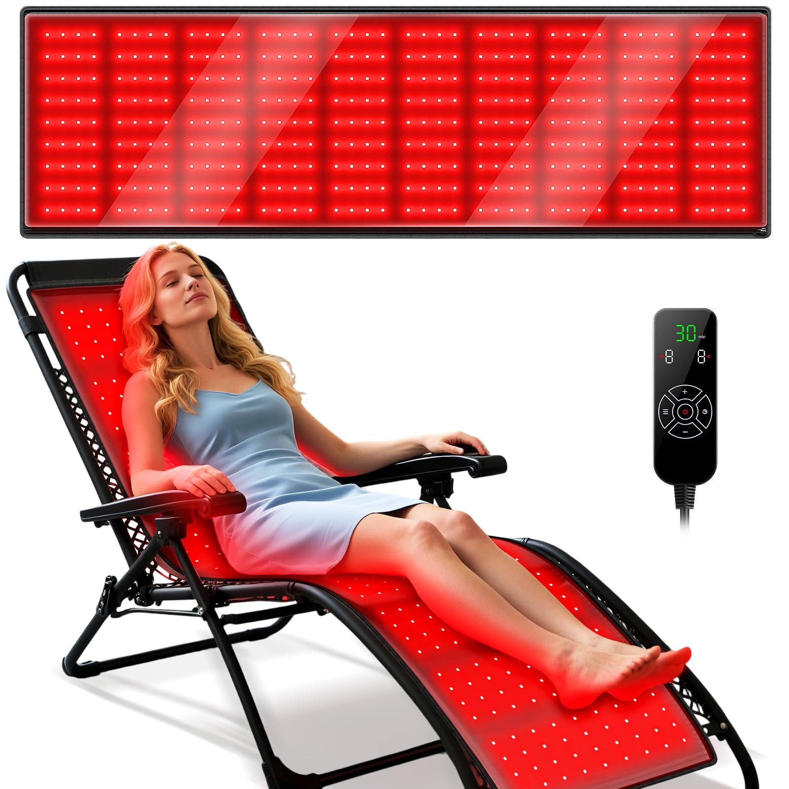 Viconor matelas thérapie lumière rouge, coverage corp entier pour relaxation ciblée.