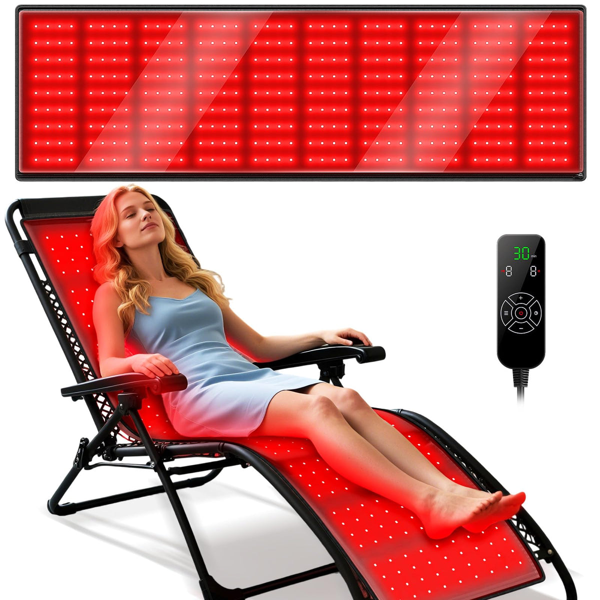 Viconor matelas thérapie lumière rouge, coverage corp entier pour relaxation ciblée.