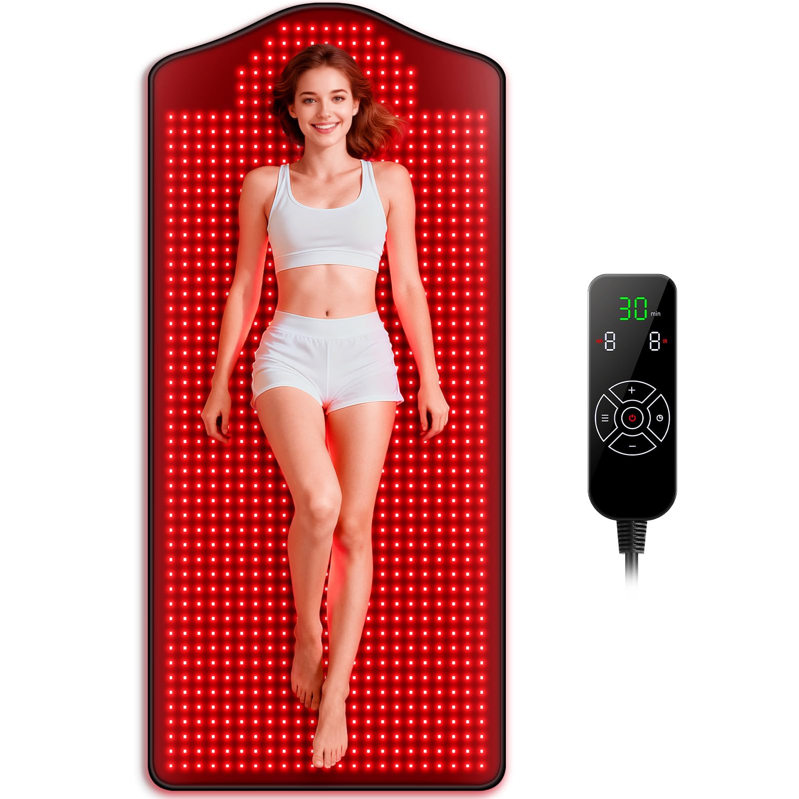 Viconor tapis thérapie: couverture corporelle complète grâce à lumière rouge et infrarouge.