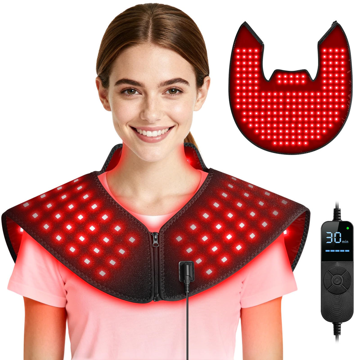 Viconor thérapie lumière rouge pour cou et épaules, confort musculaire possible.