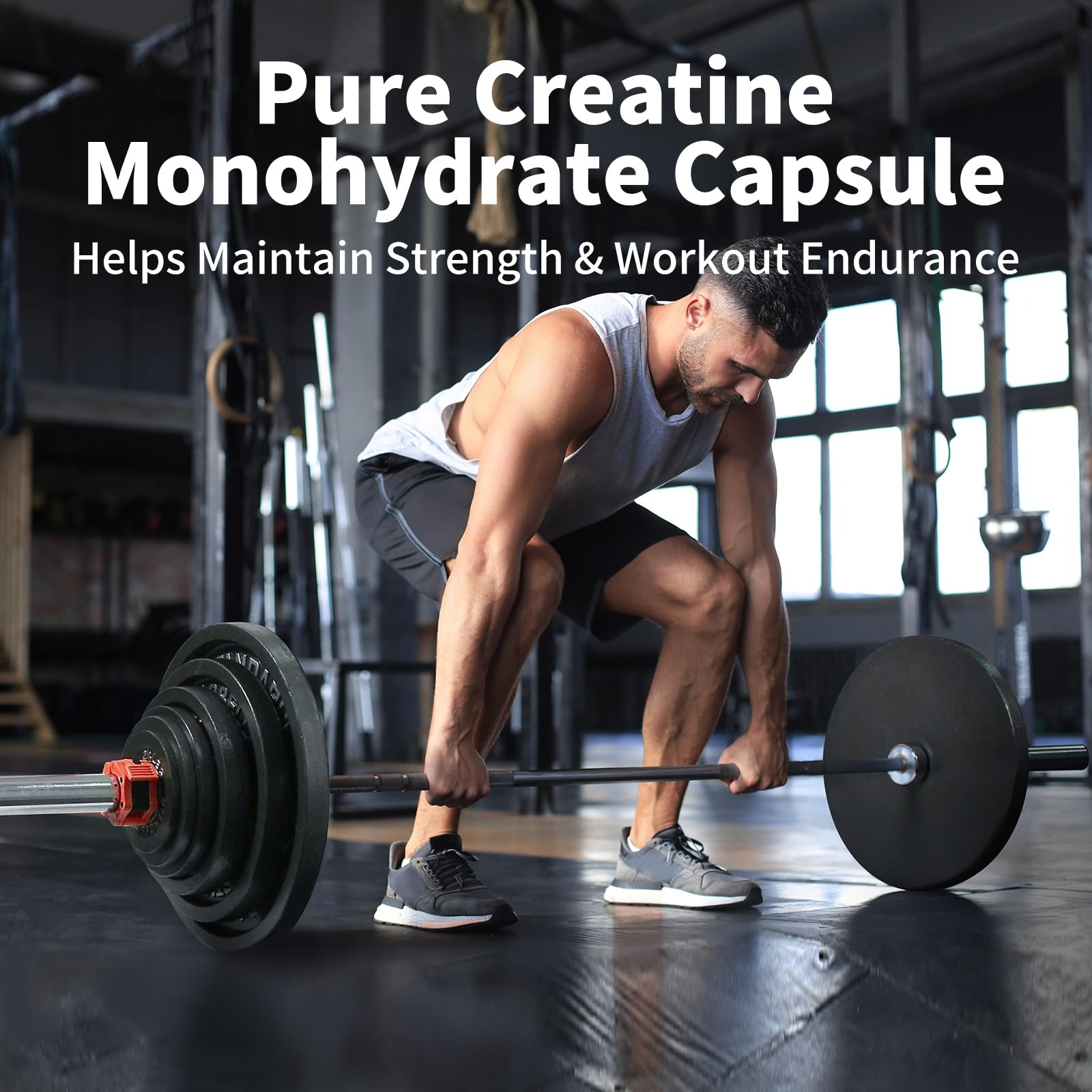 Vicwell Creatine Monohydrate Capsules — dose quotidienne pratique avec 3 capsules par prise
