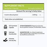 Vicwell Creatine Monohydrate Capsules — pot de 90 gélules pour une utilisation régulière