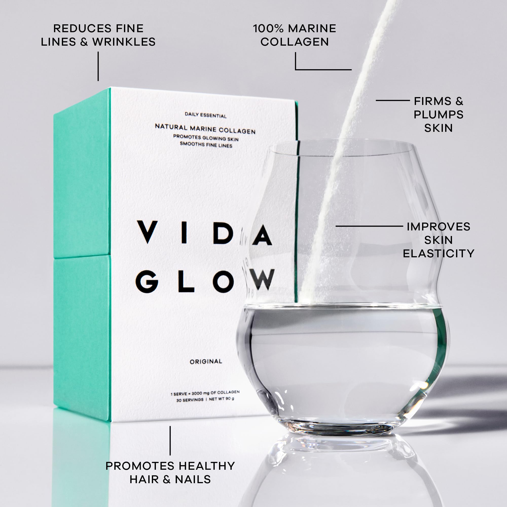 vida-glow-marine-collagene-peau-brillance : contribue à une peau saine et lumineuse.