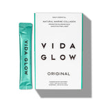 vida-glow-marine-collagene-poudre-bouteille : poudre facile à mélanger, favorise peau éclatante et cheveux forts.
