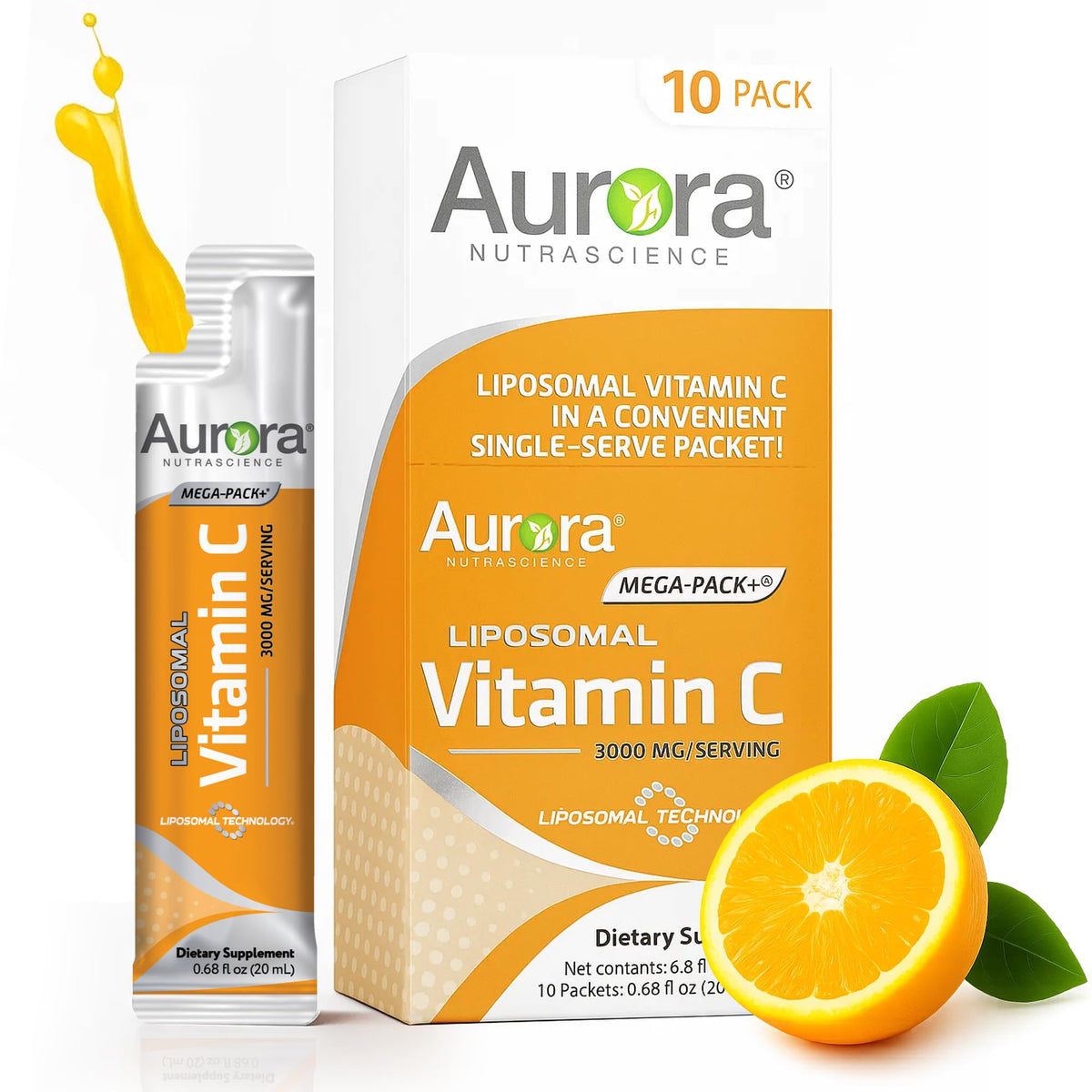 Aurora Nutrascience Vida Lifescience – sachets orange pour un complément quotidien pratique