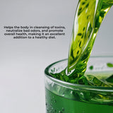 Vidanat Chlorophylle liquide – verre-eau pour une hydratation agréable.