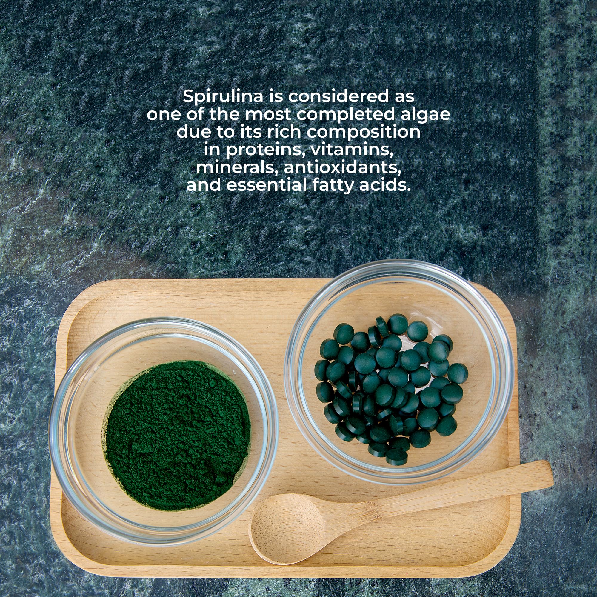 Vidanat Spiruline Tablettes – Formule vegan et sans gluten.