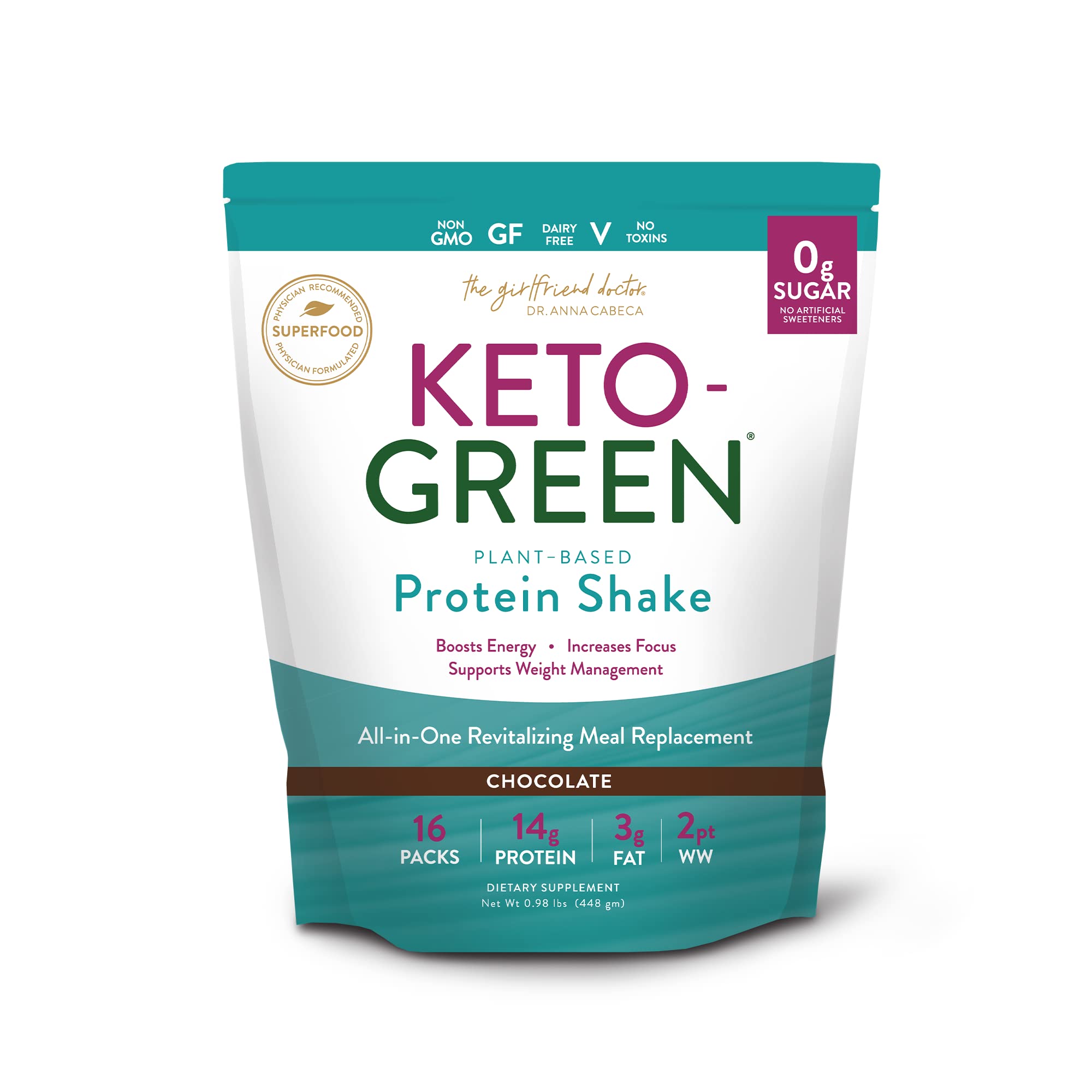 VIDAPURA Keto-Green chocolat en sachet 16 portions, solution pratique pour démarrer la journée.
