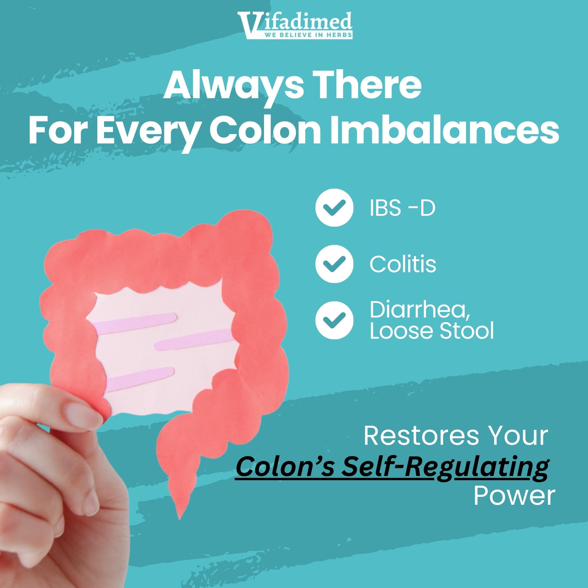 VIFADIMED Colon: prise après les repas pour un confort potentiel.