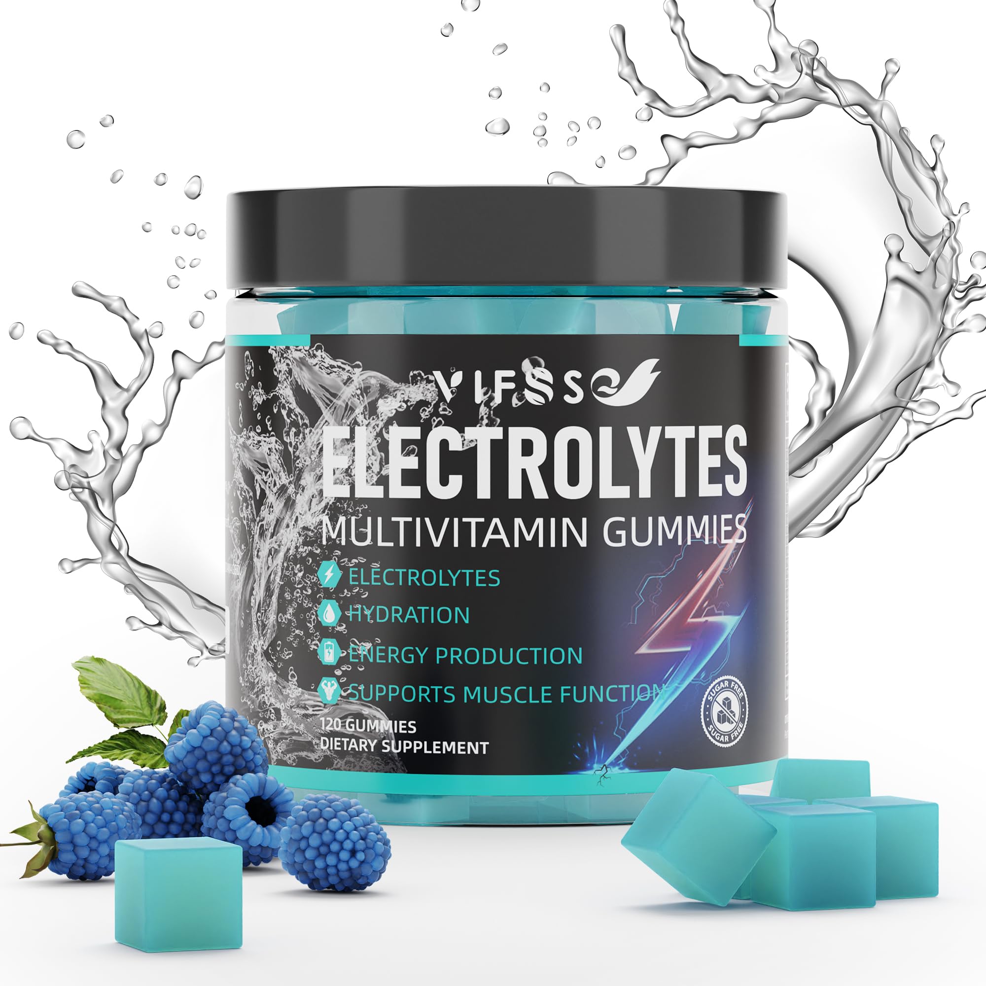 Gommes électrolytes VIFSSG en boîte 120 pour hydratation pratique.