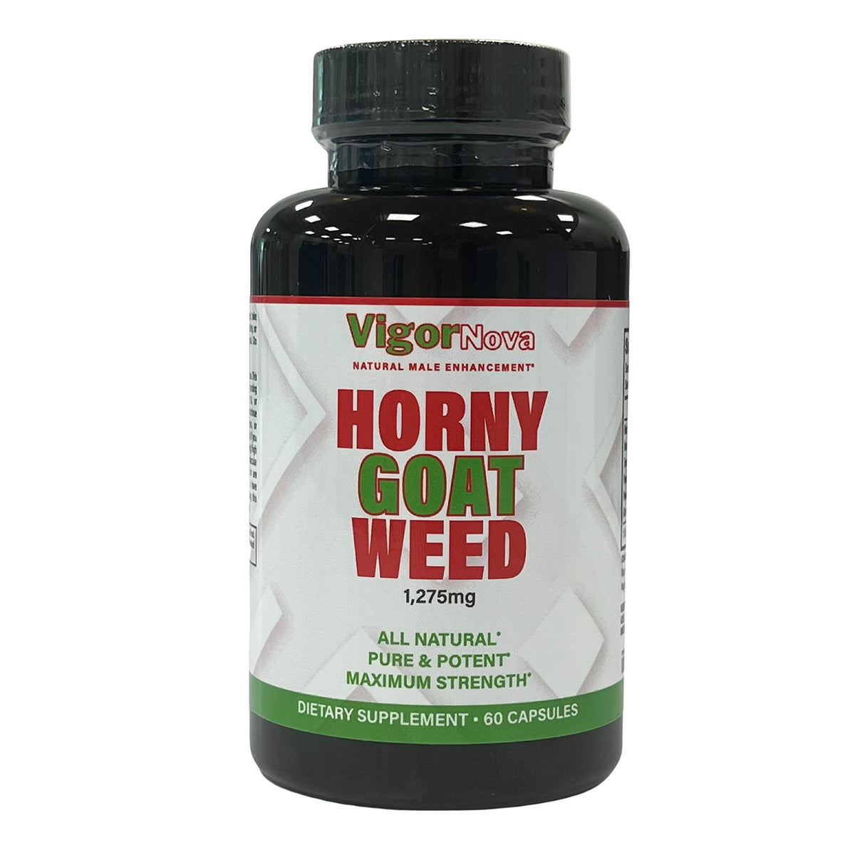 VigorNova – bouteille de complément avec herbe excitante, énergie potentielle durable.