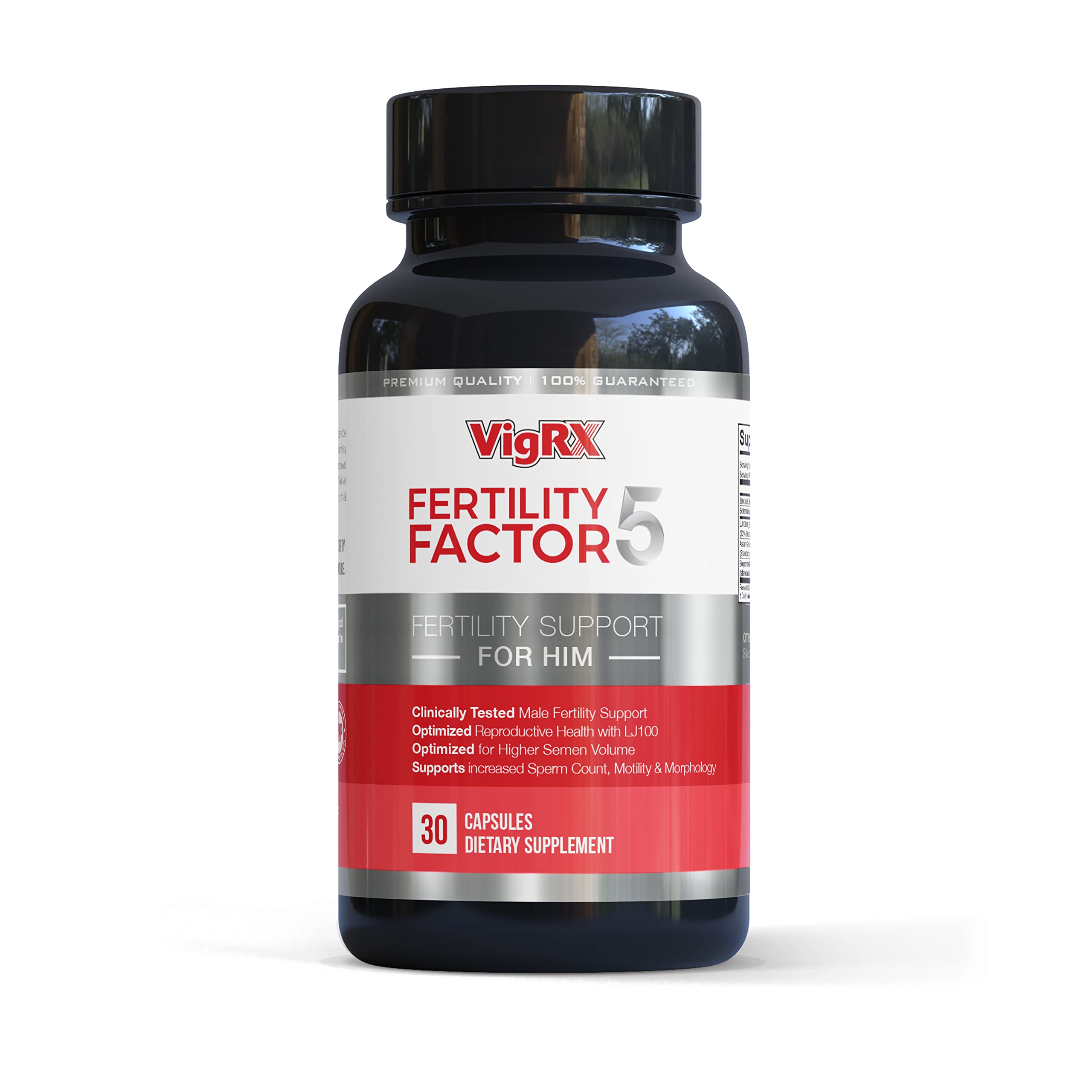 VigRX Fertility Factor 5 — bouteille pratique pour une prise quotidienne.