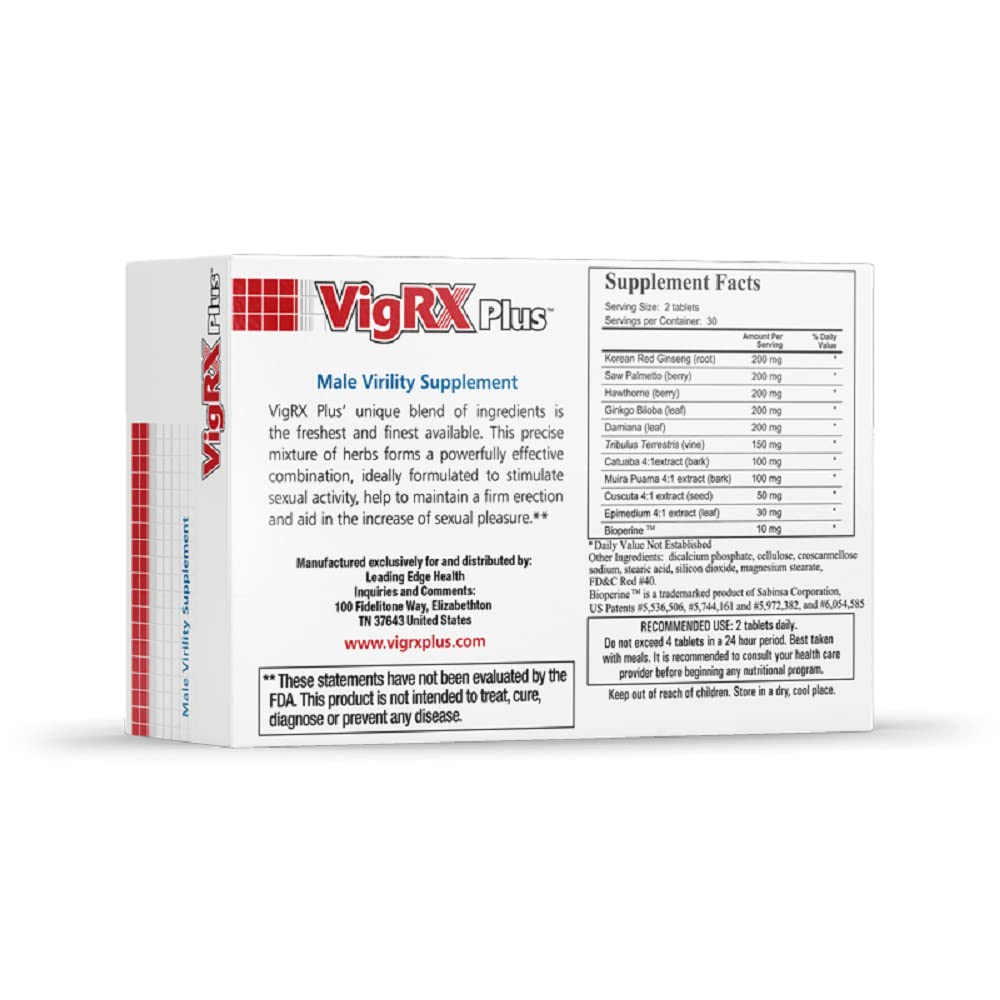 VigRX Plus - étiquette lisible sur le flacon, informations pratiques.