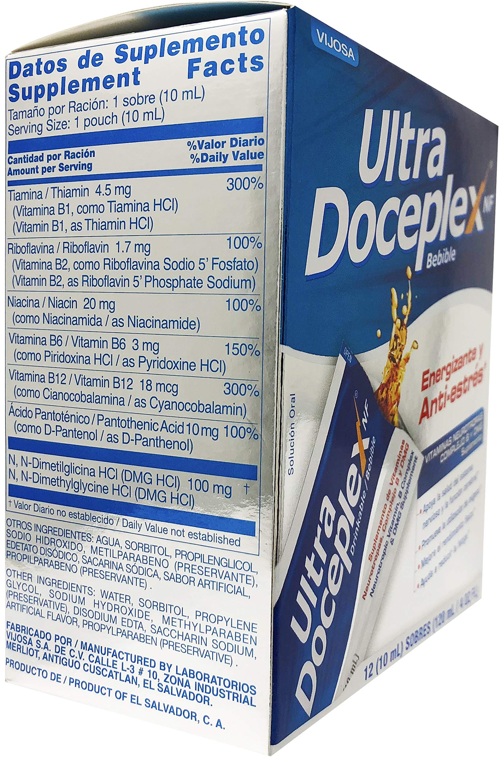 VIJOSA Ultra Doceplex Énergie Poche dans son emballage, format pratique en déplacement.