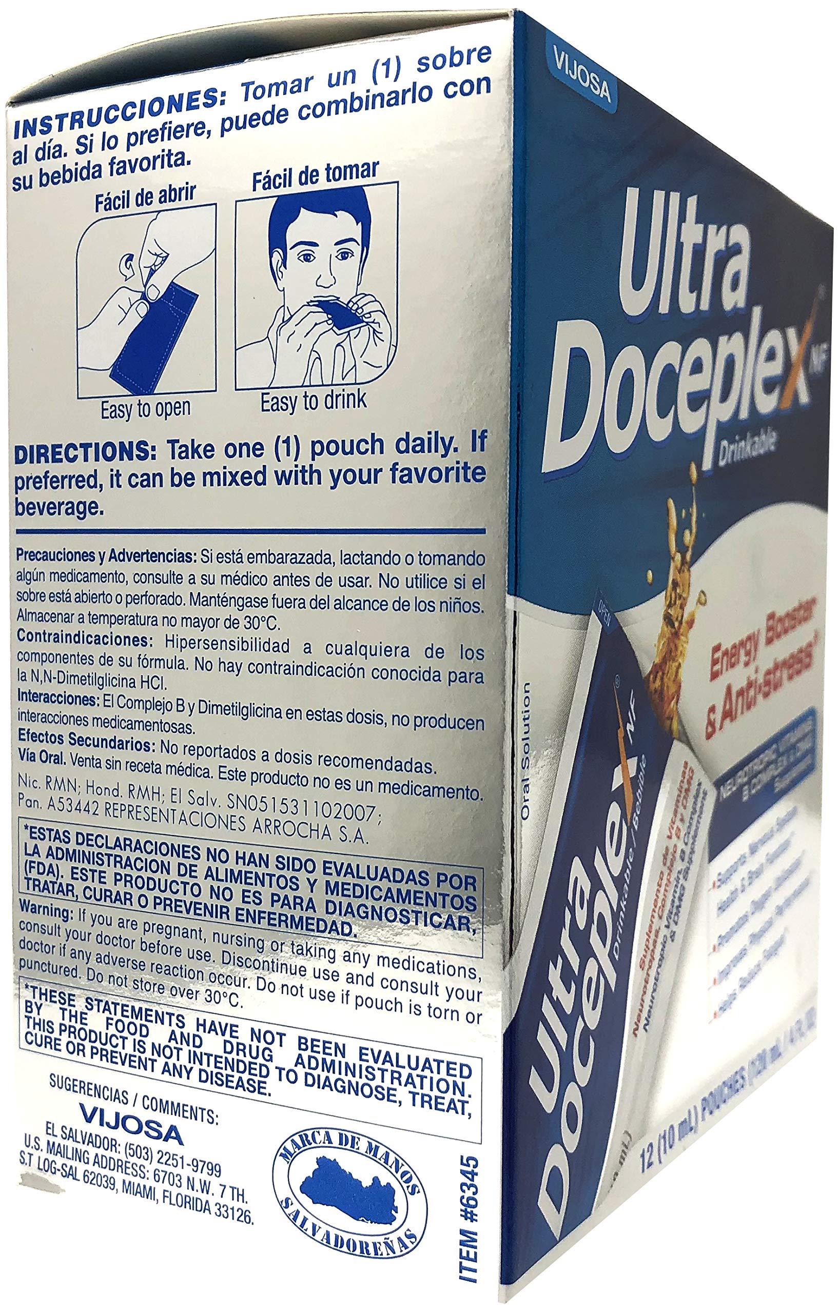 VIJOSA Ultra Doceplex Énergie Poche en main, prise facile et énergie soutenue.