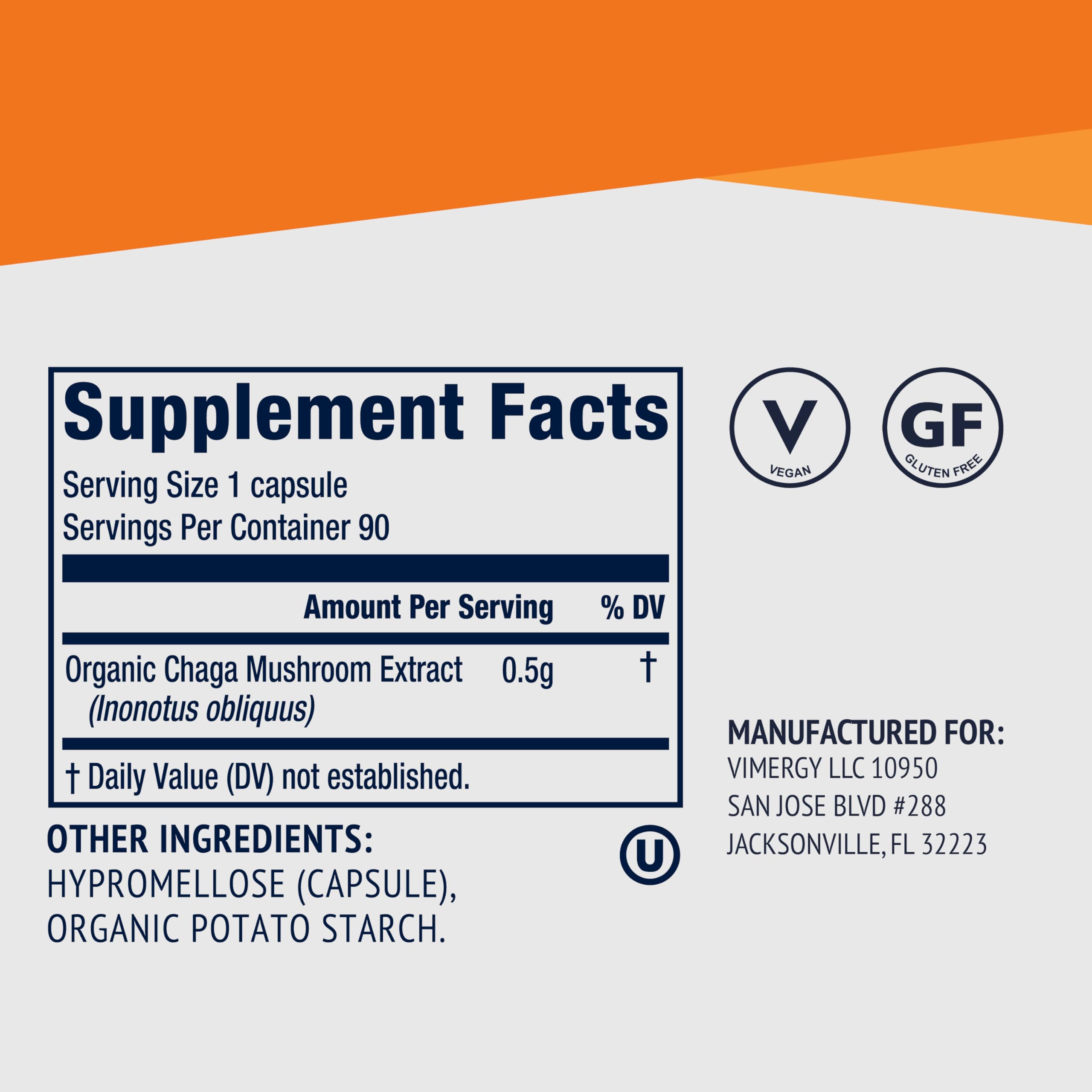 Bouteille Vimergy Chaga avec repère de dosage, facilité d’utilisation quotidienne