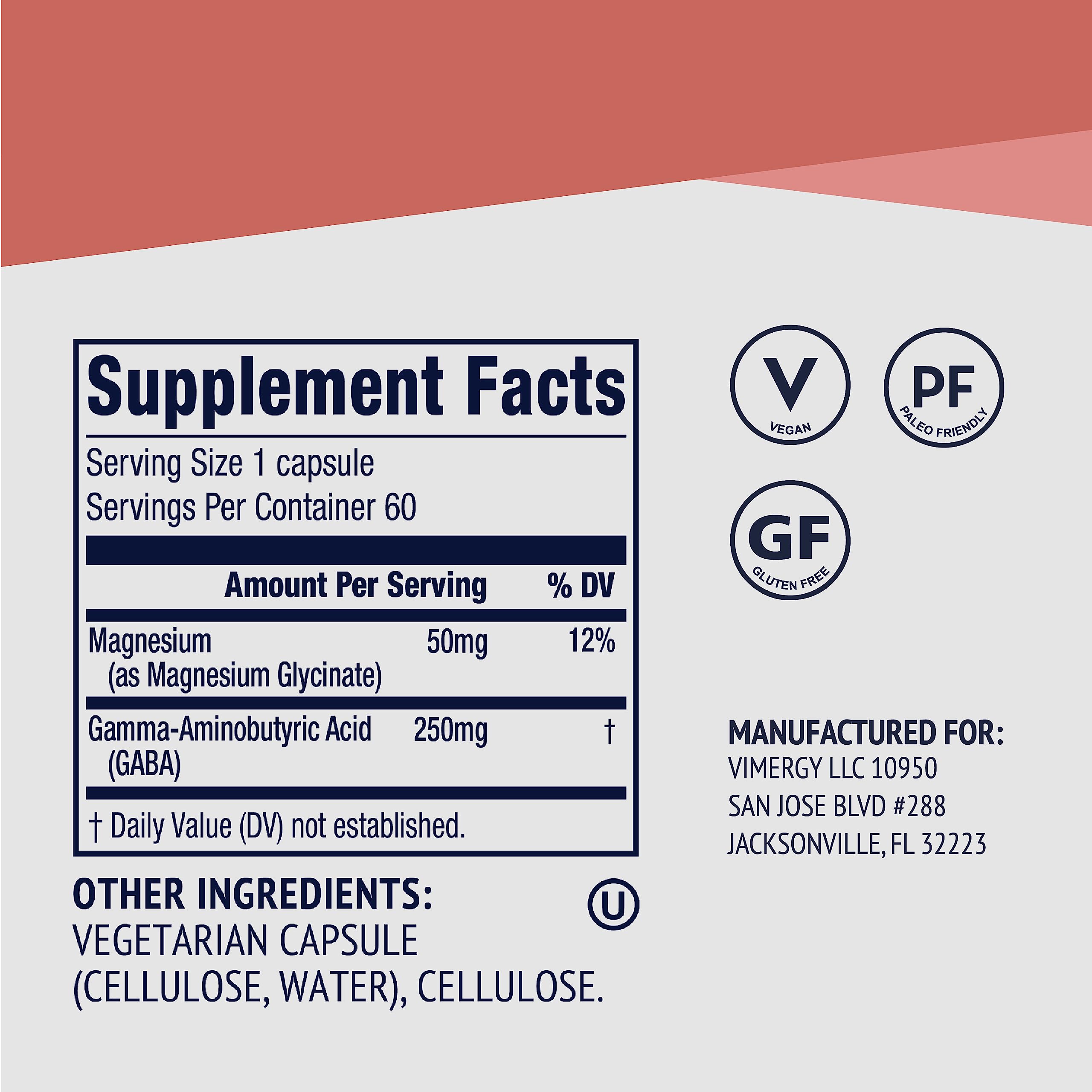 Vimergy GABA avec Magnésium – ajouter au smoothie pour personnaliser votre routine