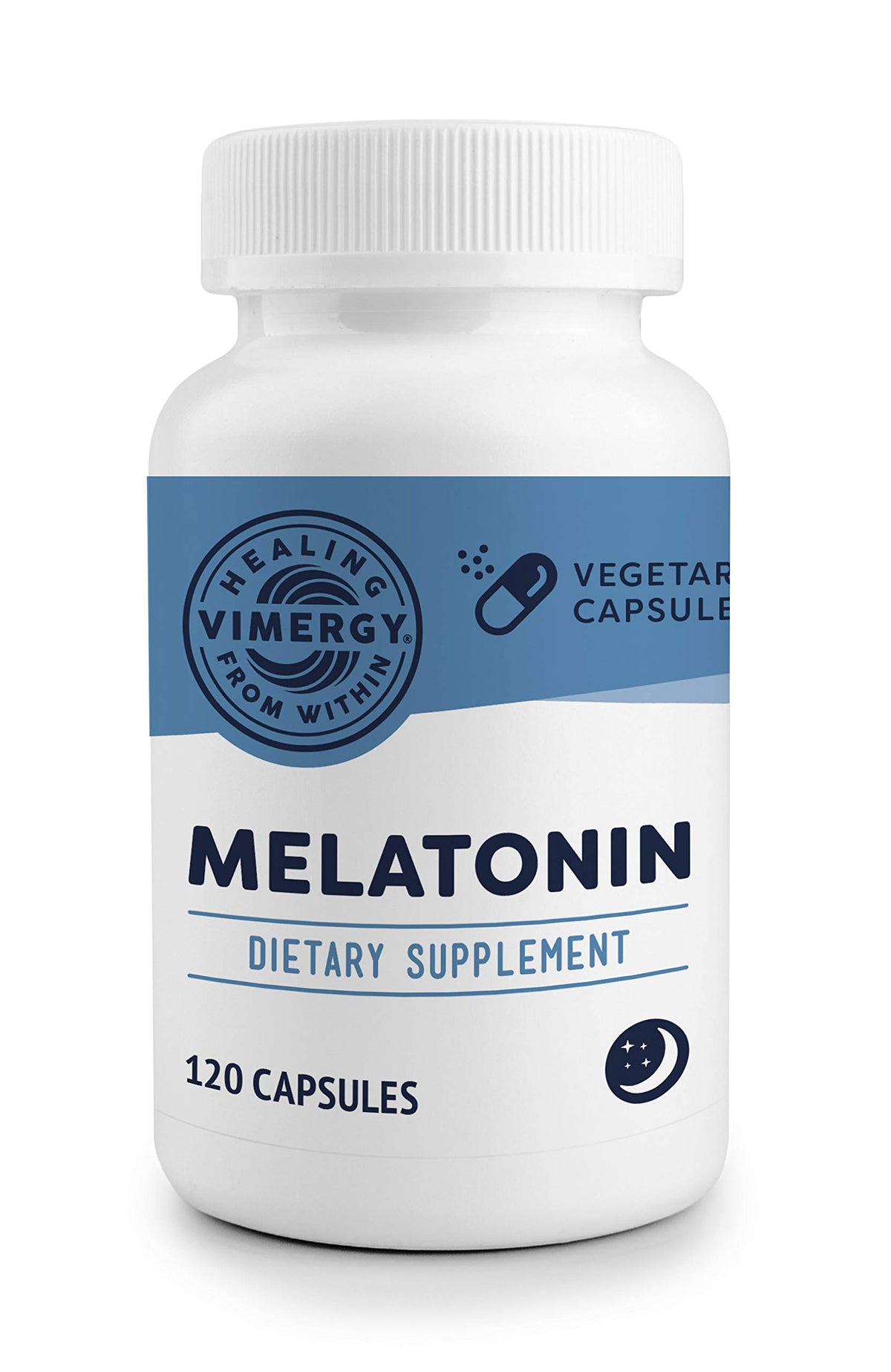 Vimergy Mélatonine: capsules compactes faciles à avaler pour le rituel nocturne.