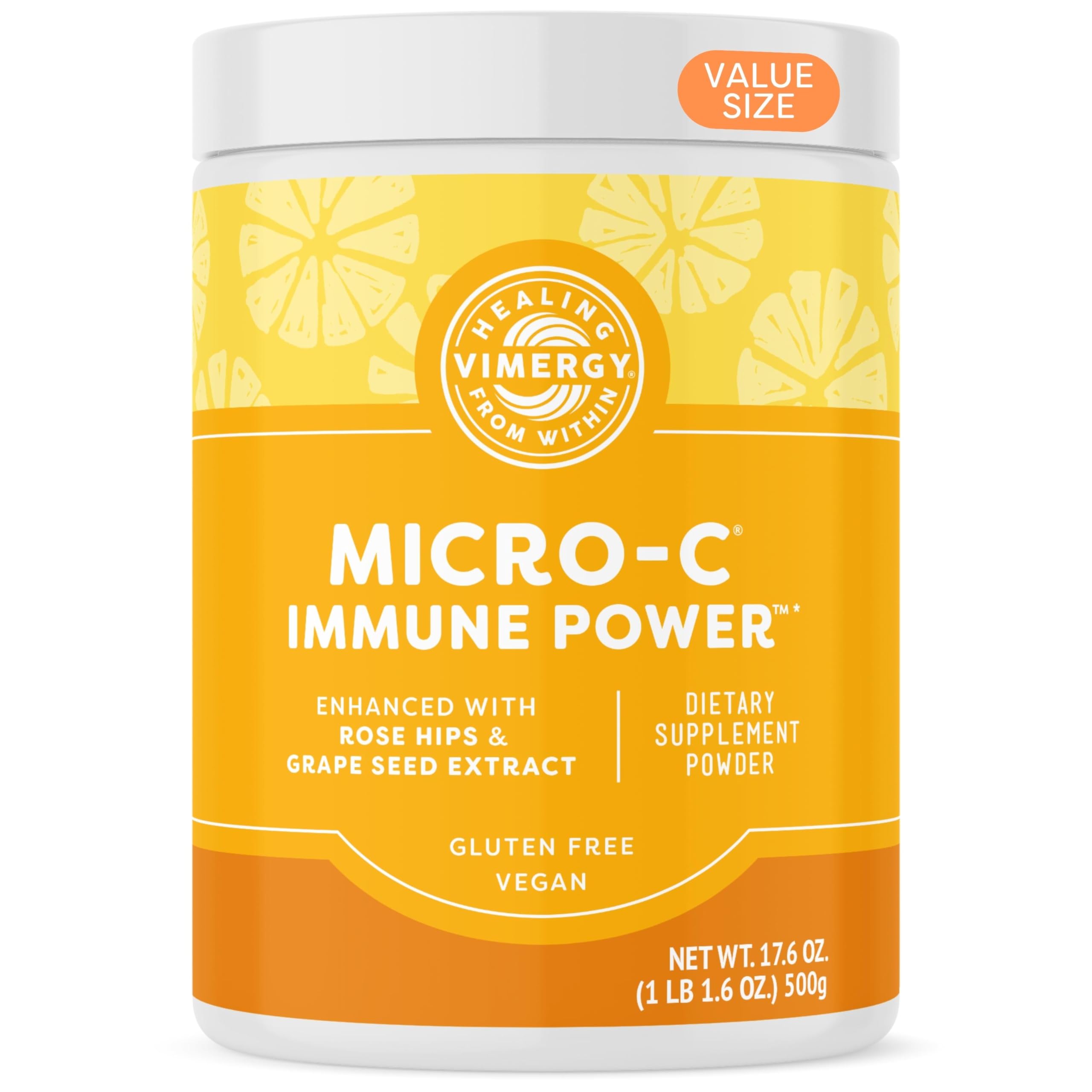 Vimergy Micro-C Immun Power en poudre, absorption rapide et dosage pratique.