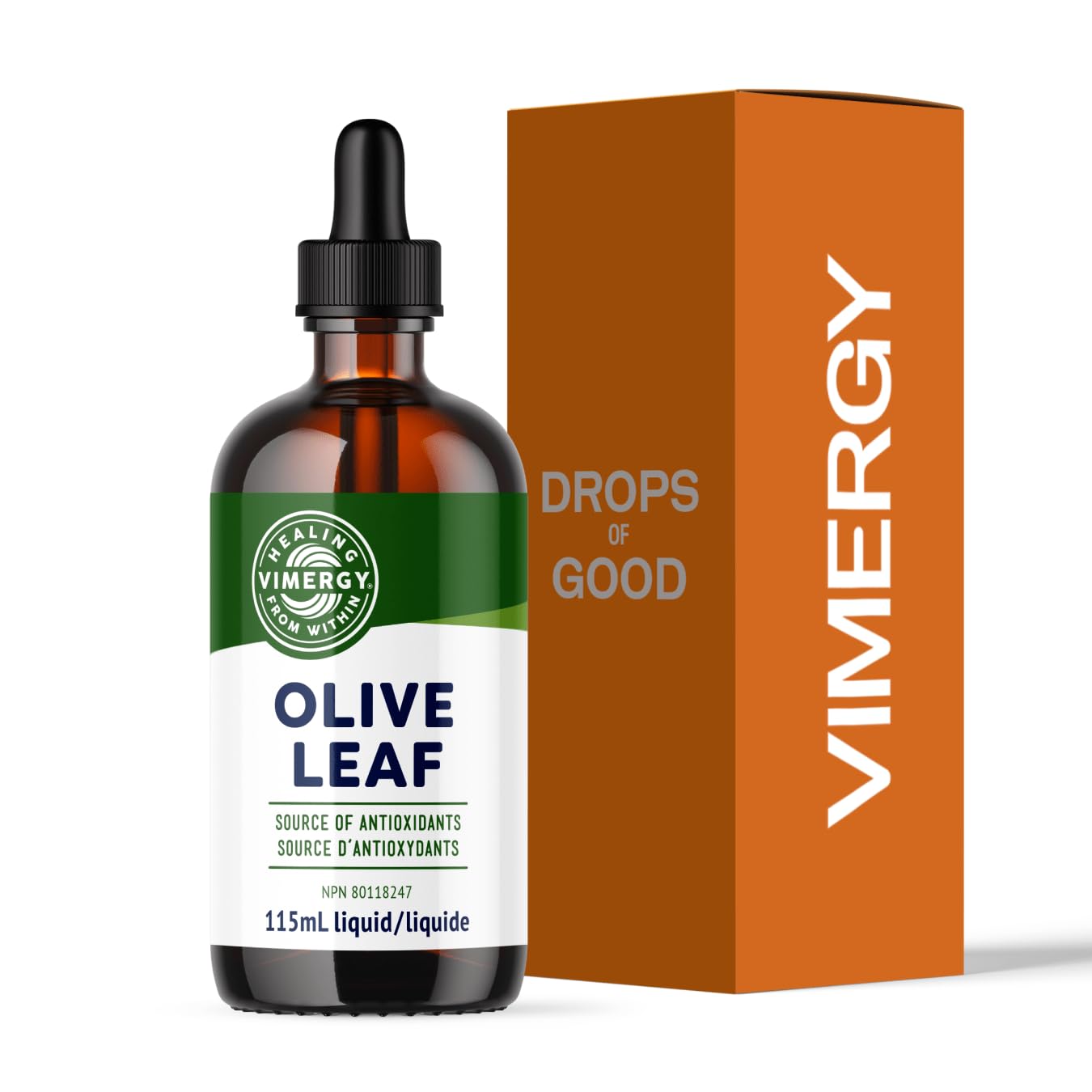 Vimergy Olive Leaf Liquid bottle ready for daily immune support.