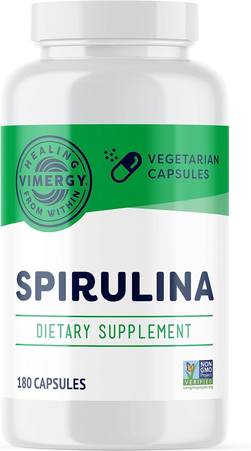 Gélules Vimergy Spiruline en emballage pratique pour un apport protéique végétal.