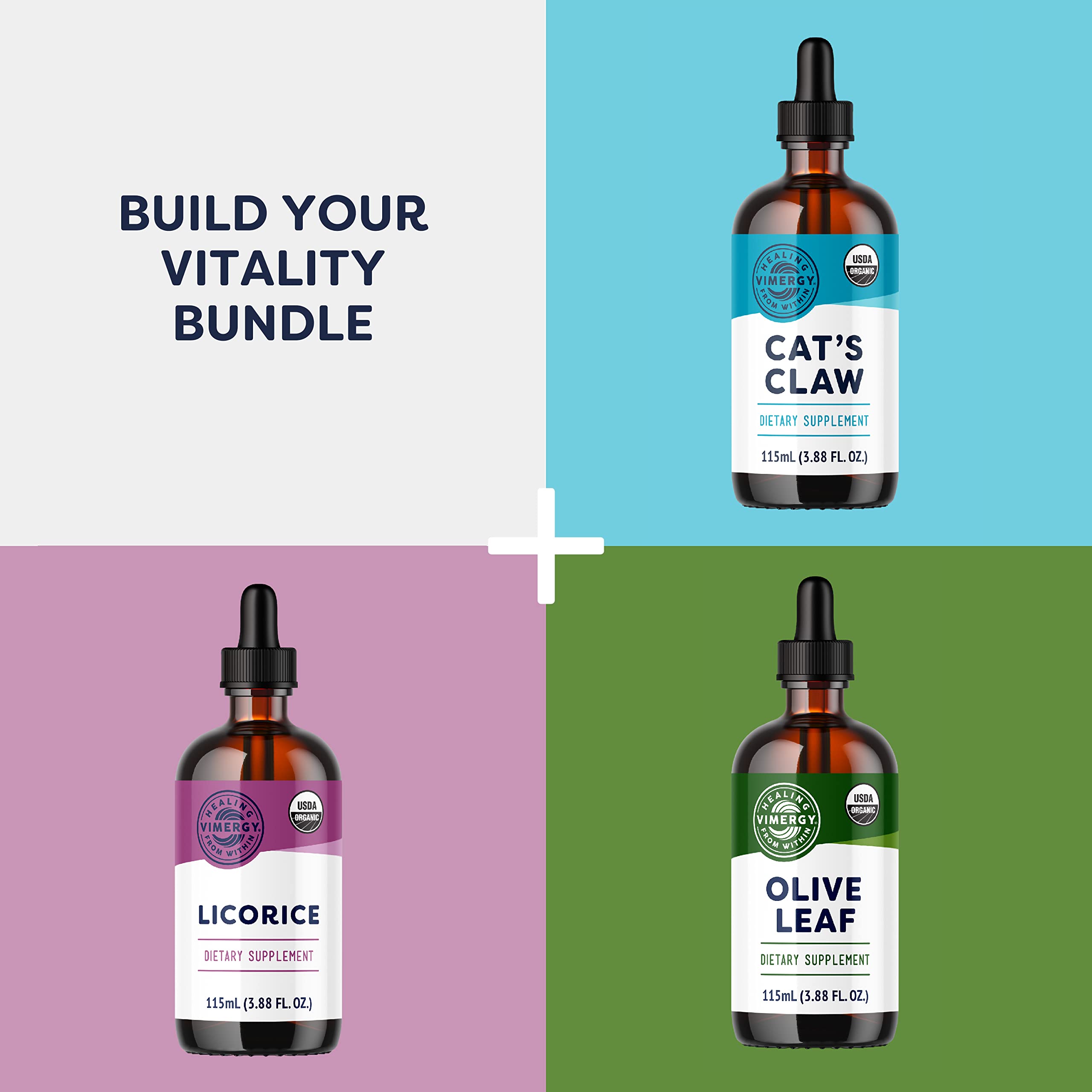 Vimergy mélisse-citronnée tincture, emballage bio, choix sain