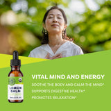 Vimergy mélisse-citronnée tincture, goutte dans un verre, absorption rapide