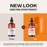 Vimergy Total Immune Blend – gouttes versées dans un verre pour une dose pratique.