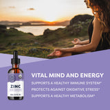 Vimergy Zinc gouttes dans jus — ajout quotidien facile pour l'apport en zinc.