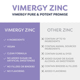 Vimergy Zinc etiquette label USDA bio — produit biologique sans additifs et idéal vegan.